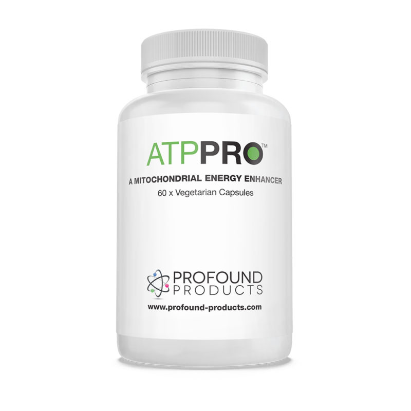 ATP PRO product packaging for a Mitochondrial Energy Enhancer capsules