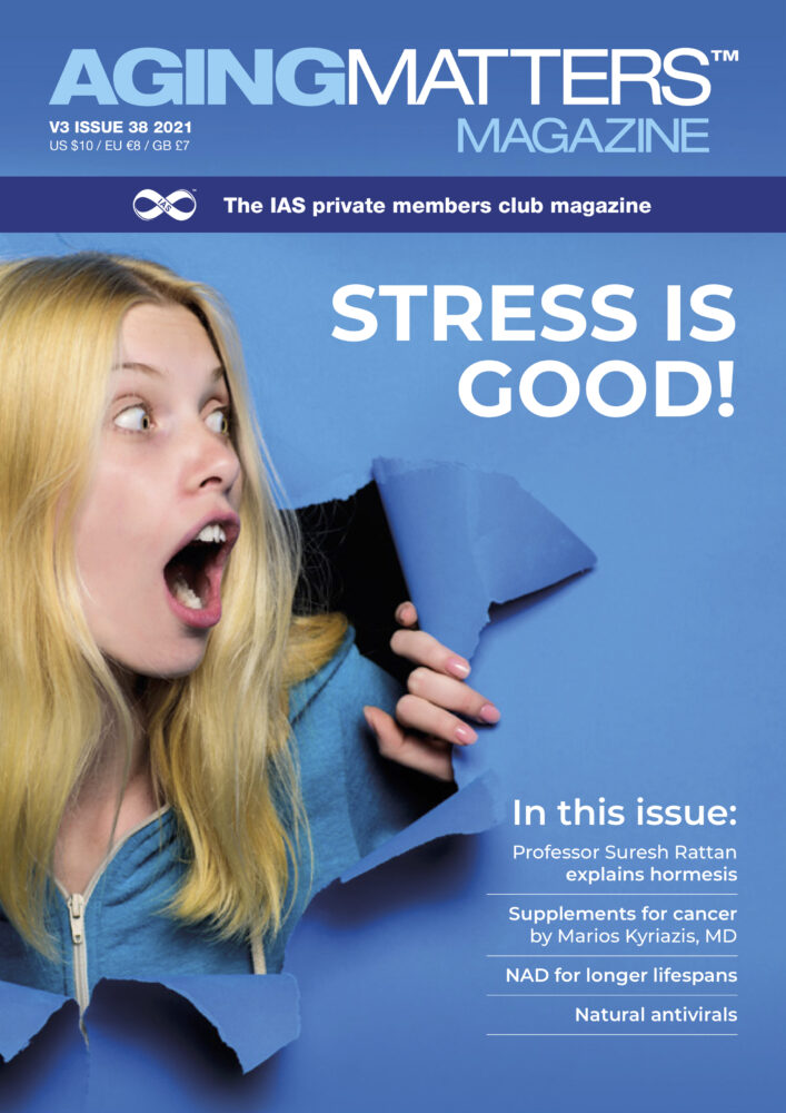 Aging Matters Magazine cover of a shocked woman