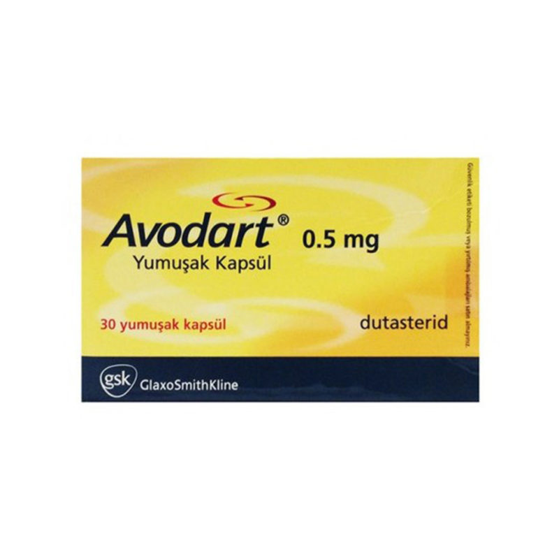 Avodart yellow product packaging