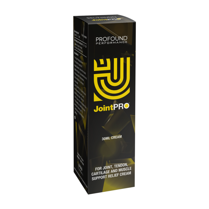 JointPRO product packaging for joint, tendon, cartilage and muscle relief cream