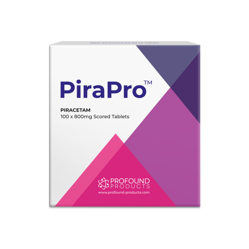 PiraPro Piracetam supplements product packaging