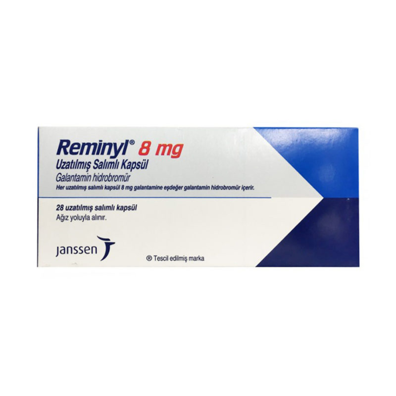 Reminyl supplements product packaging in white and blue