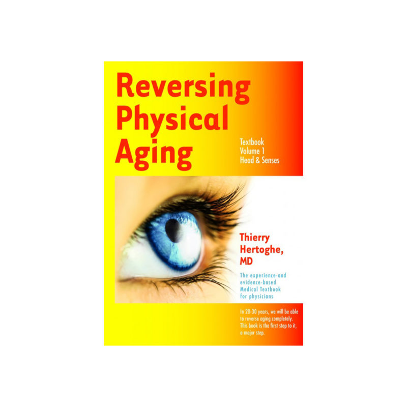 Textbook cover for Reversing Physical Aging with a close up of a blue eye