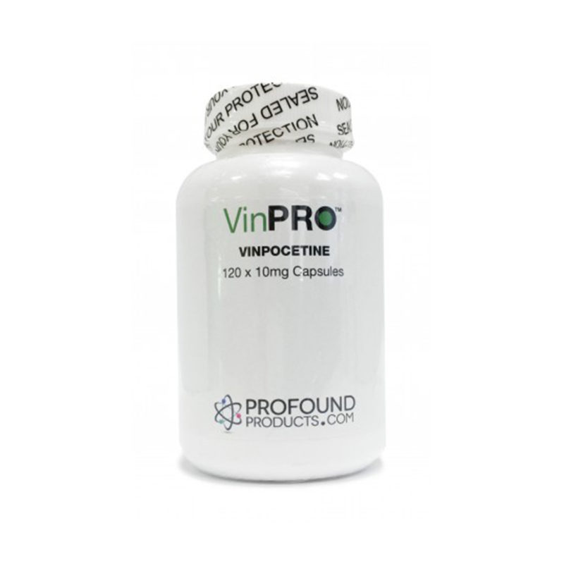 VinPRO product packaging containing 120 Vinpocetine Capsules