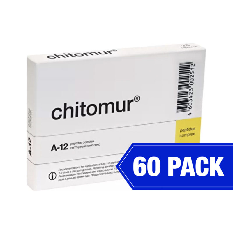 Chitomur A-12 peptide complex product packaging - 60 pack