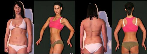 Before-and-after photos of hormone body sculpting